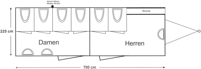 WC-Wagen 2-Achser gross